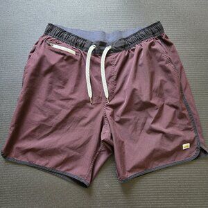 Men's Vuori Brown Casual Shorts with Drawstring Small